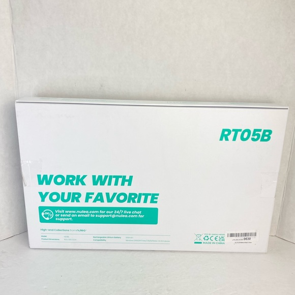 Nulea Wireless Ergonomic Keyboard Split with Wrist Rest White With Pink New RT05 - Picture 8 of 8